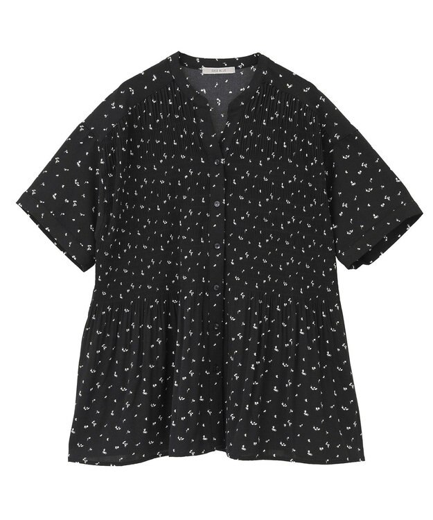 Green Parks マジョリカプリーツスキッパーブラウス Flower