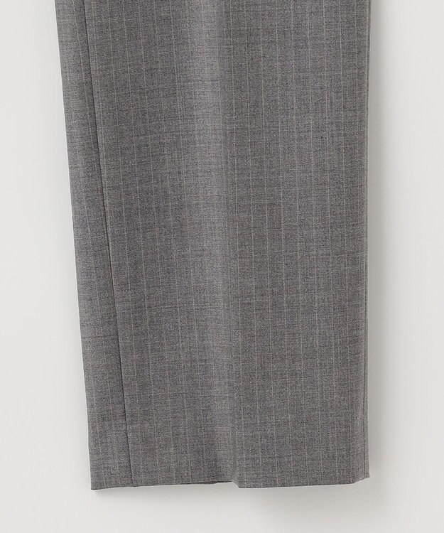 23区 L 【セットアップ対応】ファインネスウール フルレングス  パンツ グレー系ストライプ