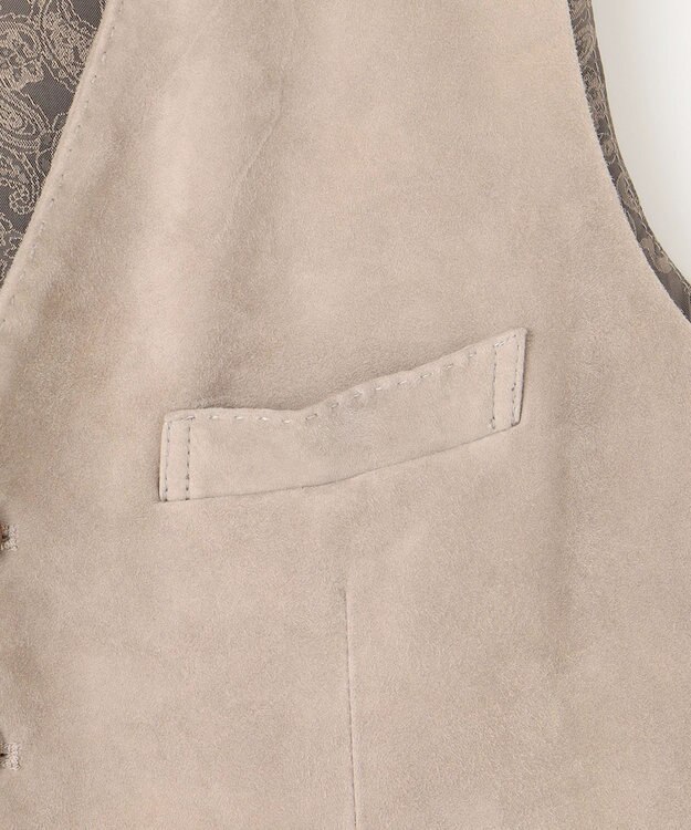 JOSEPH ABBOUD 【ゴートスウェード/軽量/ソフト/ストレッチ】ゴートスウェード ベスト ライトグレー系