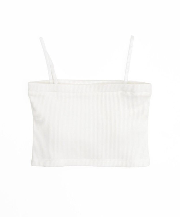 WEGO 【カップ付きインナー/ベアにもなる】ストラップ付きカップインベアトップ オフホワイト