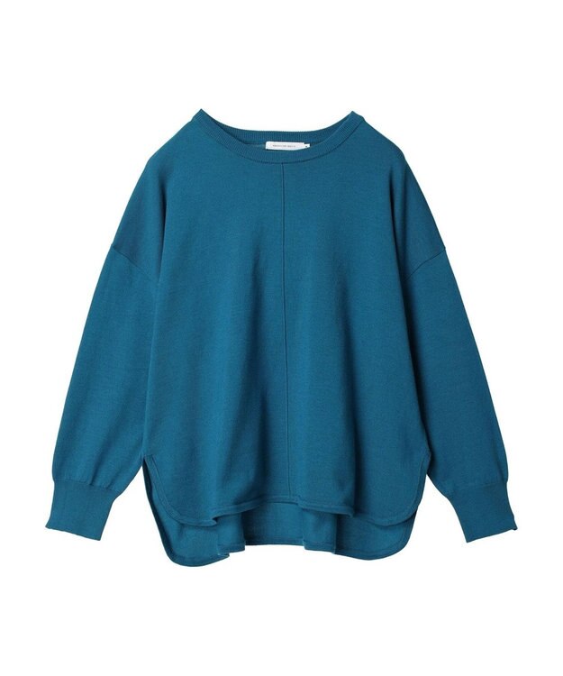 AMERICAN HOLIC センターシームラウンドニットプルオーバー Blue Green