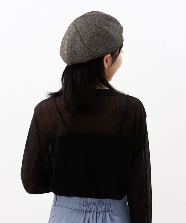 AURORA 【 LANVIN COLLECTION（ランバン コレクション） 】ラメツイードベレー シルバー