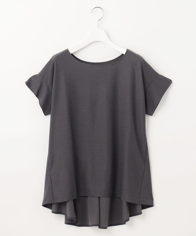 自由区 【WEB限定】【UVケア・吸汗速乾・洗える・XSサイズあり】ファンクショナルツイストジャージー カットソー グレー系