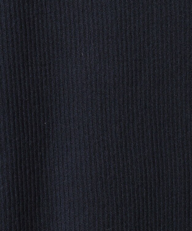 AMERICAN HOLIC 袖口バイカラー半袖ニットプルオーバー Navy