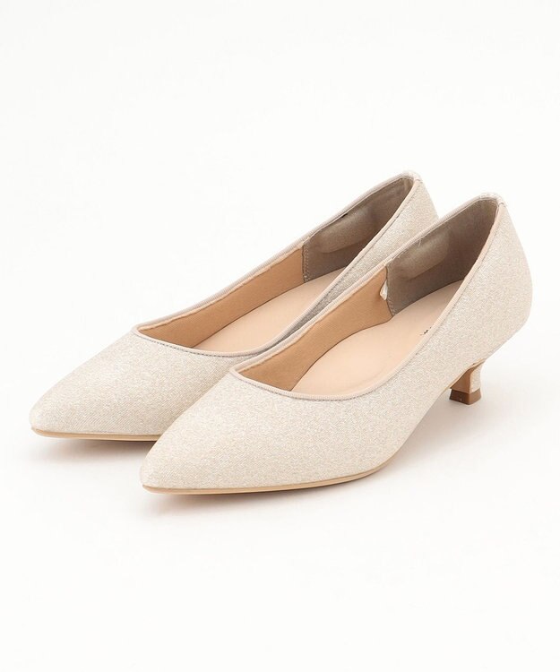 ANY SIS 【23.0cm~24.0cm】ラメローヒール パンプス シャンパン