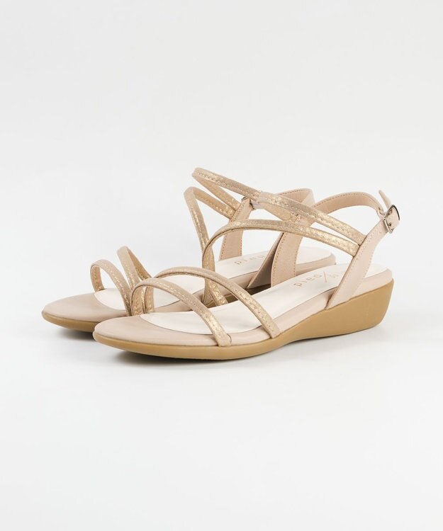 BONTRE 【pied du lapan/ピエドラパン】ナローストラップソールサンダル/50759ZI プラチナ