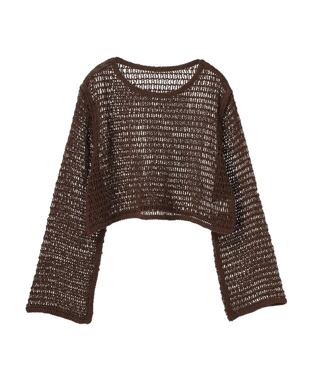 Green Parks ・ＳＵＧＡＲ　ＳＰＯＯＮ　クロシェロングスリーブ Brown