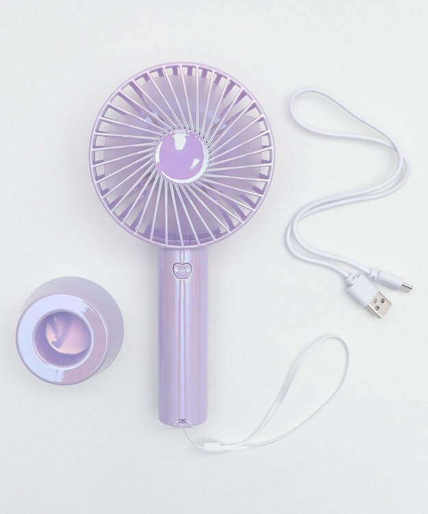 WEGO 【冷却/携帯扇風機/熱中症対策】オーロラハンディファン ライトパープル