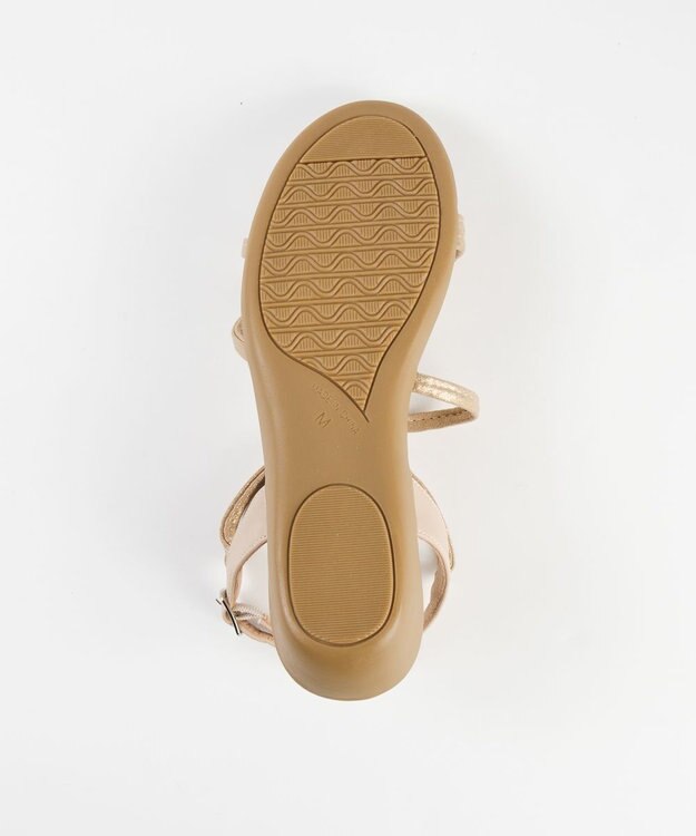 BONTRE 【pied du lapan/ピエドラパン】ナローストラップソールサンダル/50759ZI プラチナ