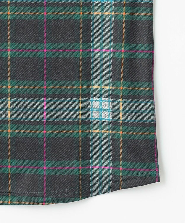 23区GOLF 【WOMEN】チェック長袖ポロシャツ ダークグリーン系3