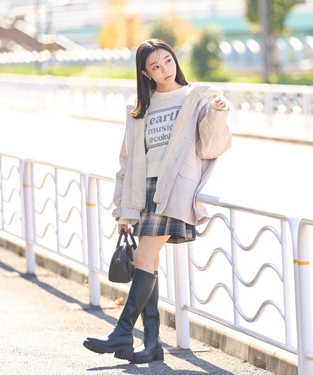 earth music&ecology マルチウェイマウンテンパーカー ベージュ