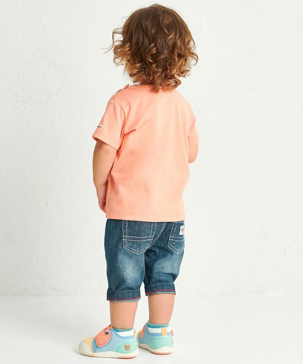 MIKI HOUSE HOT BISCUITS 【70-120cm】【Everyday Series】ワンポイント 半袖Tシャツ オレンジ