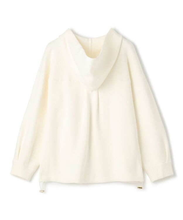 GRACE CONTINENTAL ロゴ刺繍ニットパーカー ホワイト