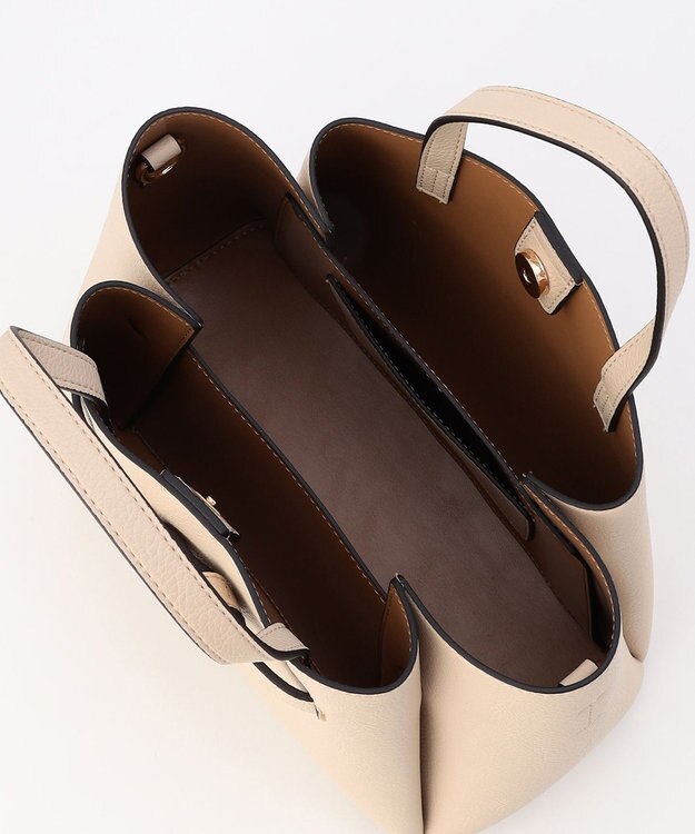 組曲 フロントベルト2WAYハンド バッグ グレージュ系