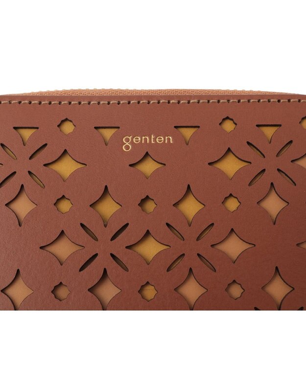 genten クアドリフォリオ ミニ財布 ブラウン