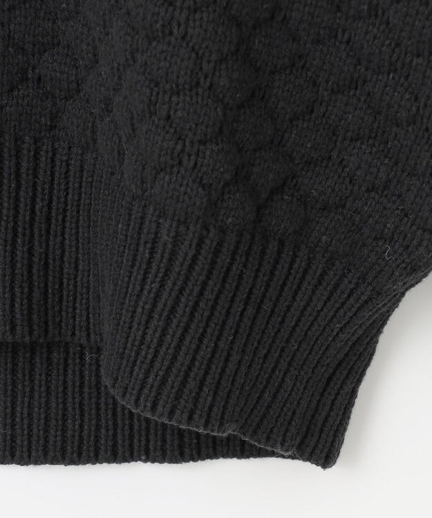 Feroux 【洗える】ポコポコ カーディガン ブラック系