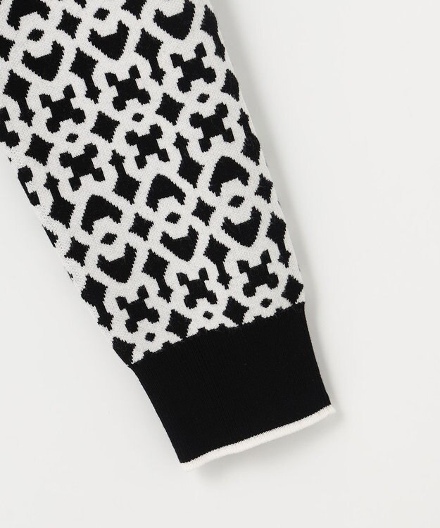 23区GOLF 【WOMEN】モノグラムジャガードセーター ブラック系5