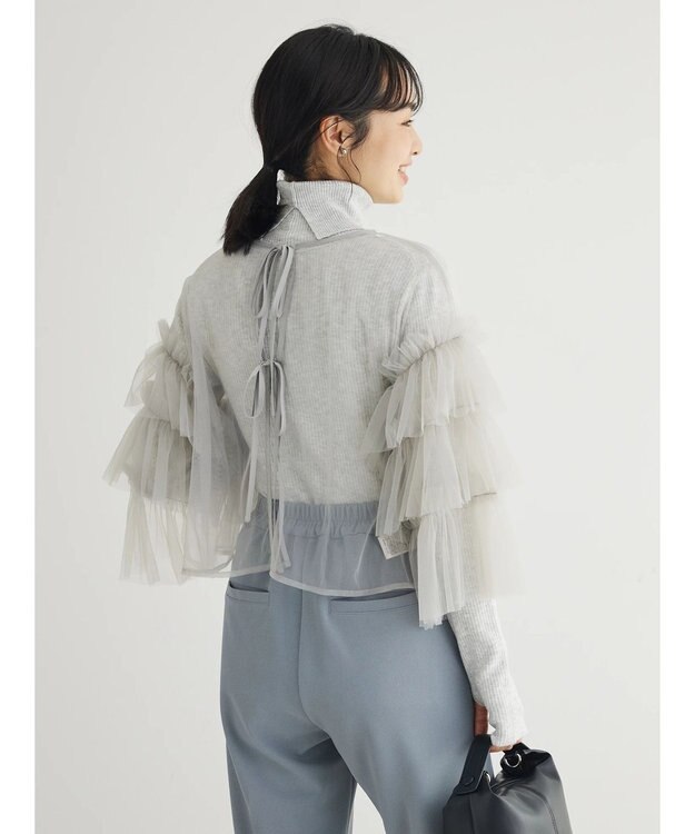 Green Parks もちやわ　タートルプルオーバー Light Gray Mixture