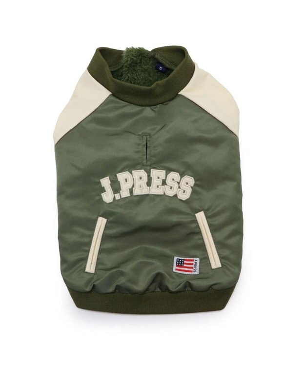 PET PARADISE J.PRESS ミリタリー スタジャン 小型犬 カーキ