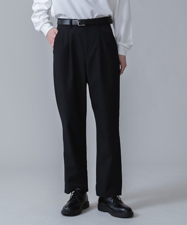 WEGO TRベルト付きスラックス ブラック