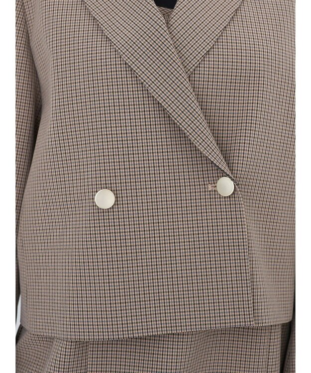 earth music&ecology ショートテーラードジャケット Check