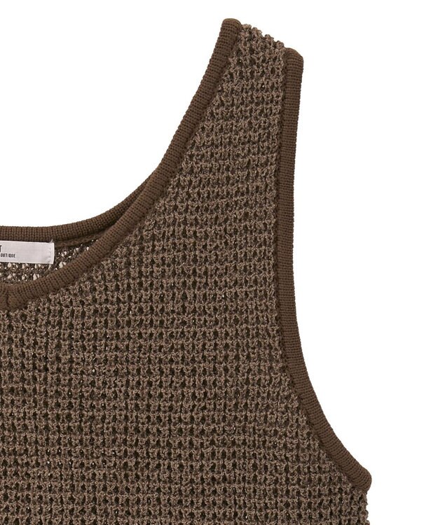 CRAFT STANDARD BOUTIQUE ワッフル編みニットベスト Brown