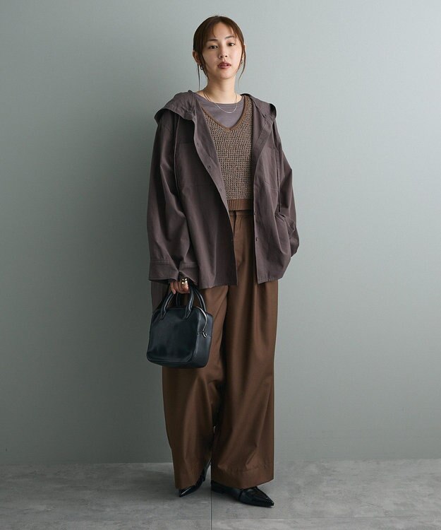 CRAFT STANDARD BOUTIQUE ワッフル編みニットベスト Brown