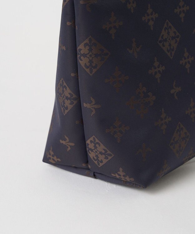 russet ラインプリントポーチ M(Z-226) Purple/BR