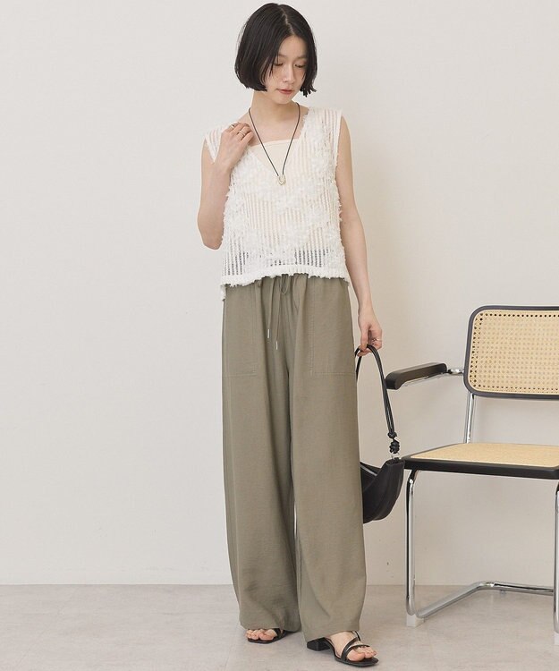 AMERICAN HOLIC 【マルチ機能】ベイカーリラックスパンツ Khaki