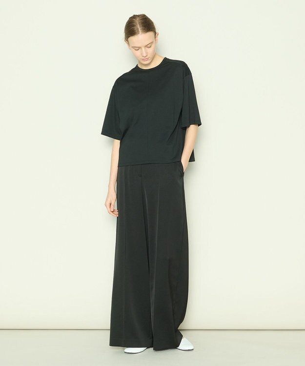 JOSEPH 【洗える】ロイヤルコットン　デザインTEE Black