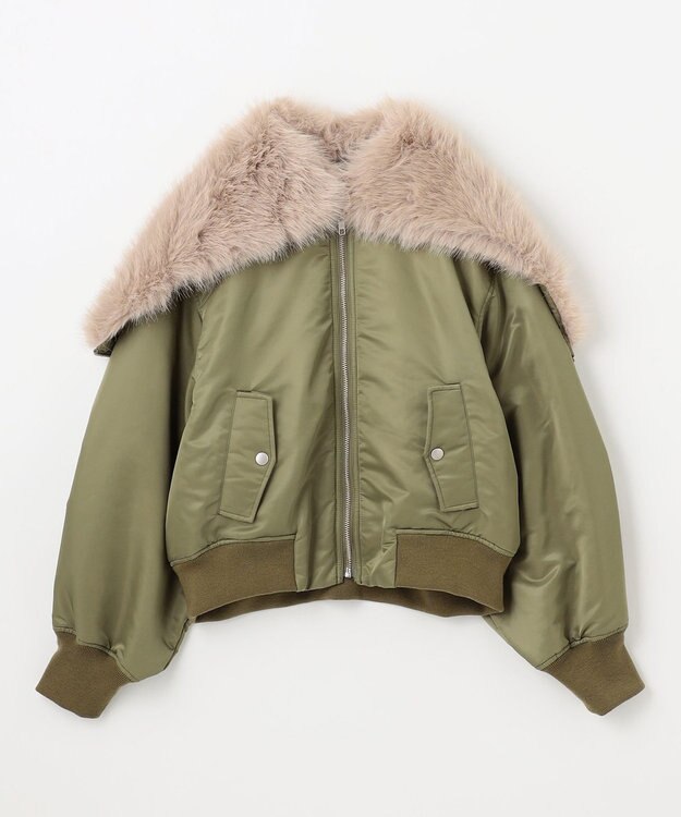 NAVE 【Nave】ファーカラーMA-1 カーキ系