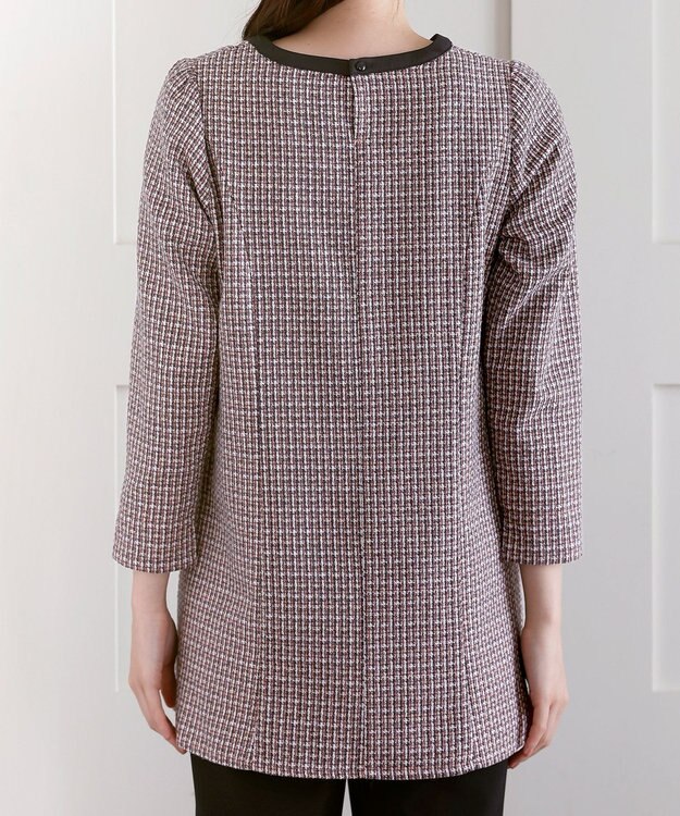 Tiaclasse 【洗える】ツイードチュニック ピンク