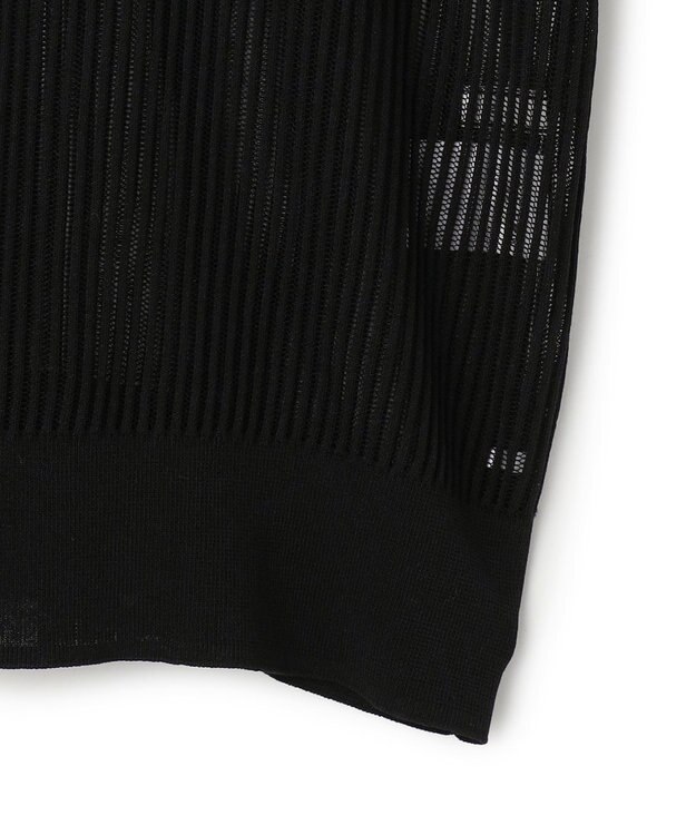 BEIGE， LEPIDO / 前後2WAY シアー編みニット Black