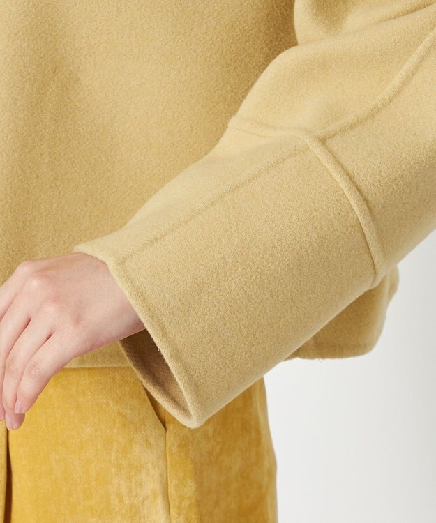 NAVE 【Nave】メルトンリバー ステンカラークロップド コート イエロー系