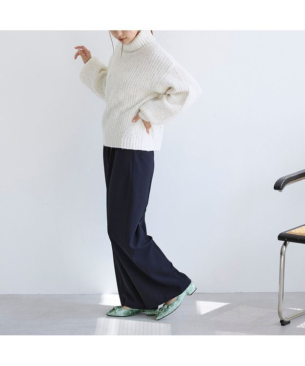 MODE ET JACOMO <carino>ベルベットリボンパンプス グリーン