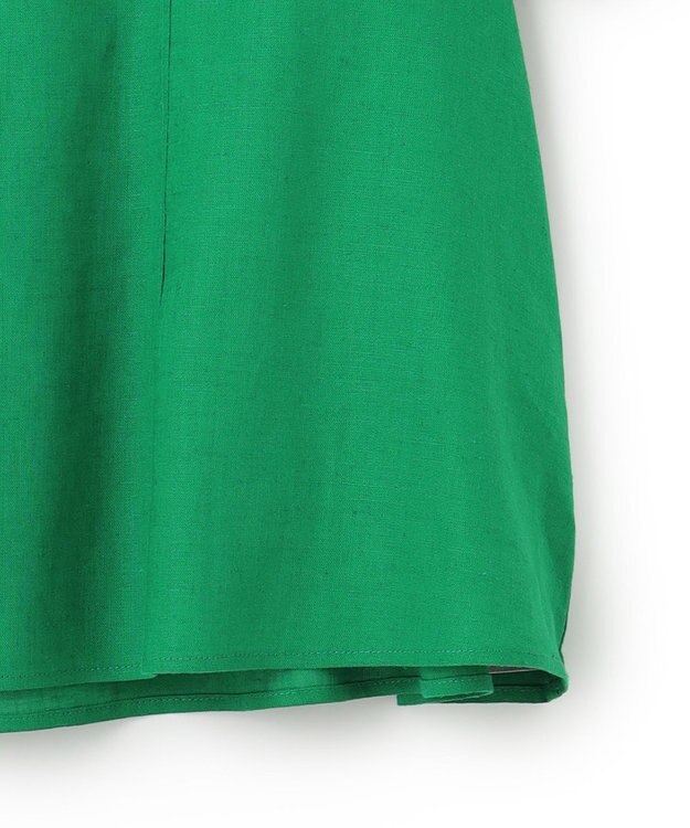 UNFILO リネンレーヨン フォルムブラウス グリーン