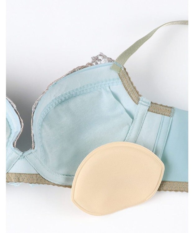 AMPHI ブラジャー パーソナル設計 脇高 背中スムージング A～Gカップまで対応 大きいサイズ 【stylist 4U スタイリストフォーユー】 ブラ BOG313 アンフィ／ワコール ターコイズ