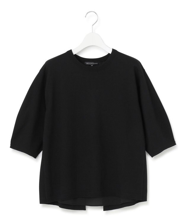 23区 【ご好評につきカラー追加/洗える】ヴィスコースストレッチ バックデザイン ニット ブラック系