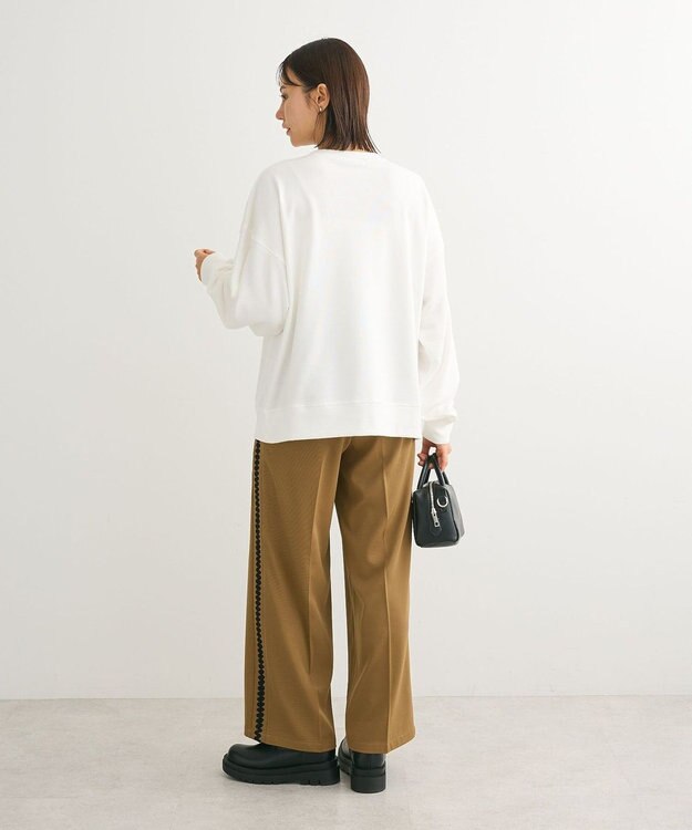 Green Parks アソートロゴミニ裏毛プルオーバー Off White