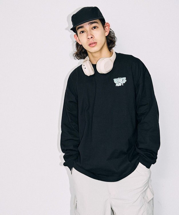 WEGO 【ユニセックス着用ITEM】ユニークモチーフBIGロンT ブラック