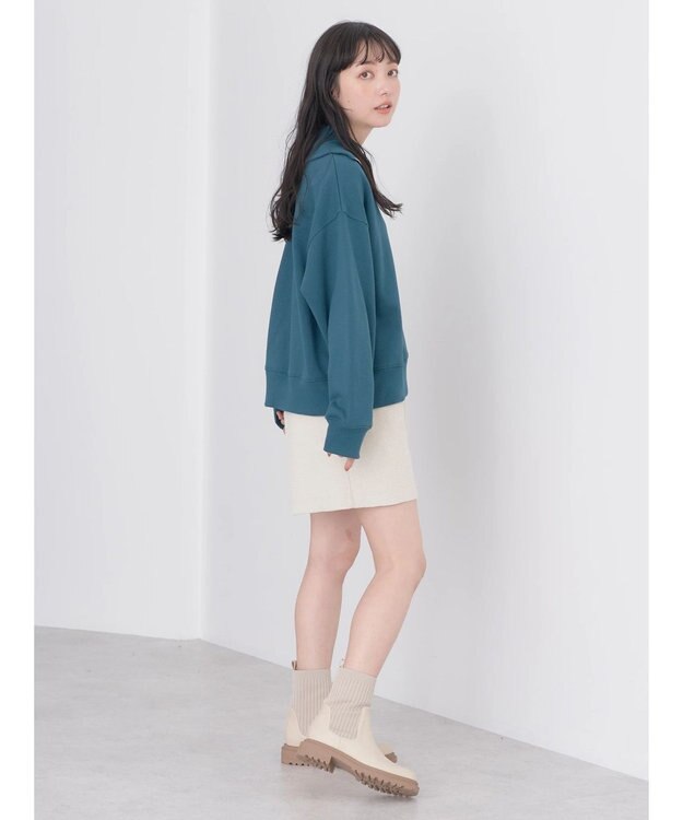 earth music&ecology ワッフルコーデュロイショートパンツ Ivory