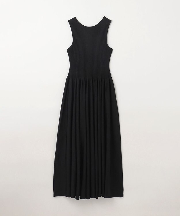 GRACE CONTINENTAL アメスリニットギャザーワンピース ブラック