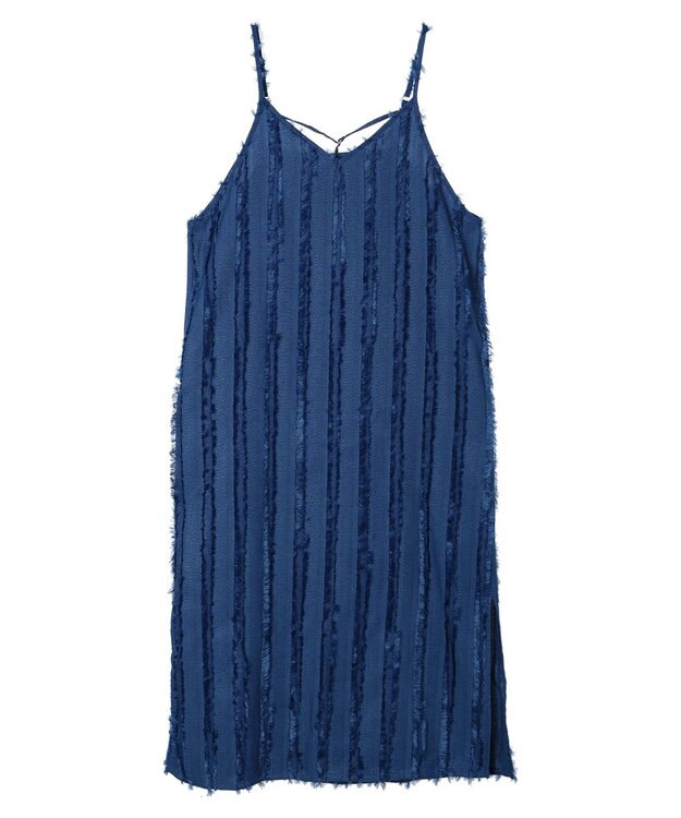 Green Parks フェザージャガードキャミワンピース Blue
