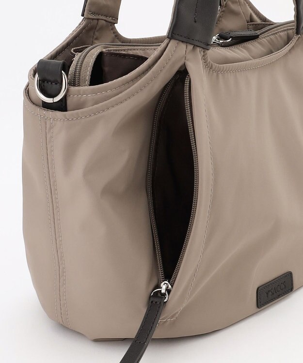 Y'SACCS ふんわりラウンド2WAYトート Sサイズ グレージュ