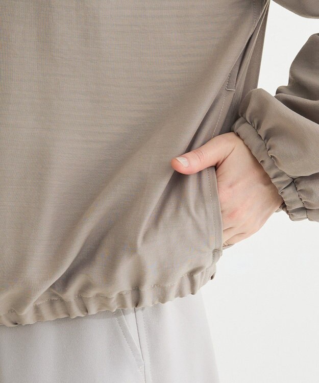 Green Parks ドロストネックシアーブルゾン Gray Beige