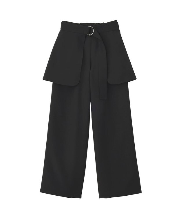 earth music&ecology 【予約】【2WAY】ラップスカート付きパンツ ブラック
