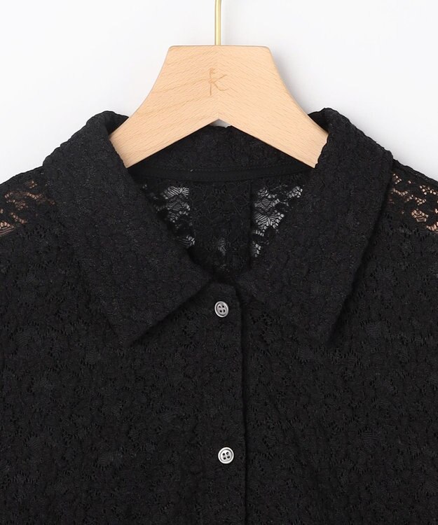 組曲 S 【先行予約・WEB限定】フラワーチュールブラウスライク カットソー ブラック系