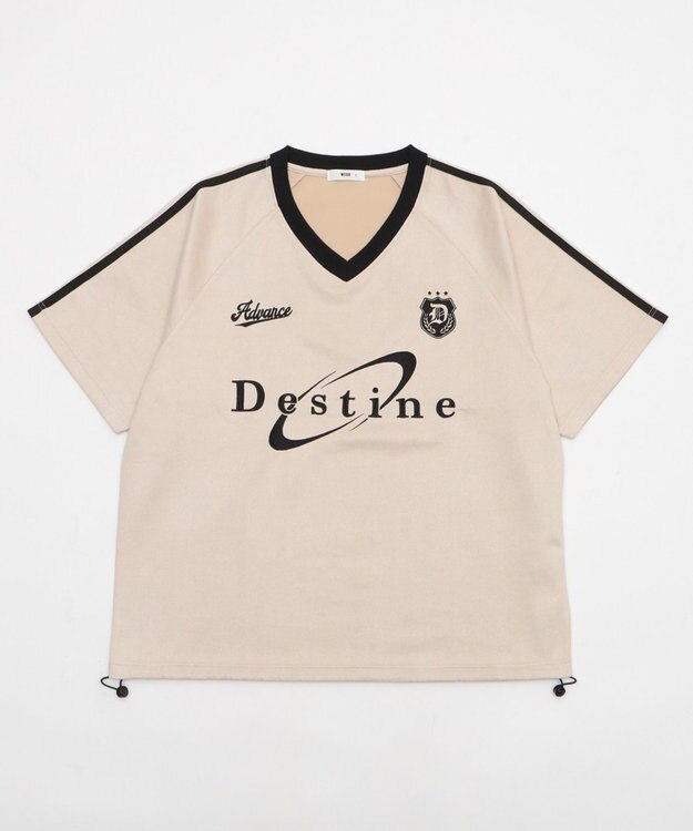 WEGO 【ユニセックス着用ITEM/MLサイズ展開】フェイクスウェードゲームT（SS） ホワイトアイボリー