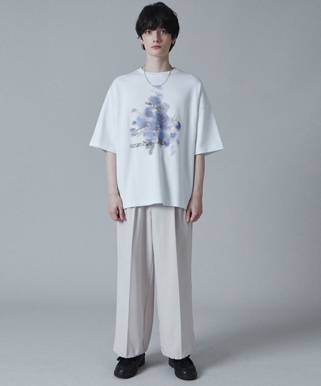 WEGO トロミドルマンフラワーモチーフT（S） 柄1