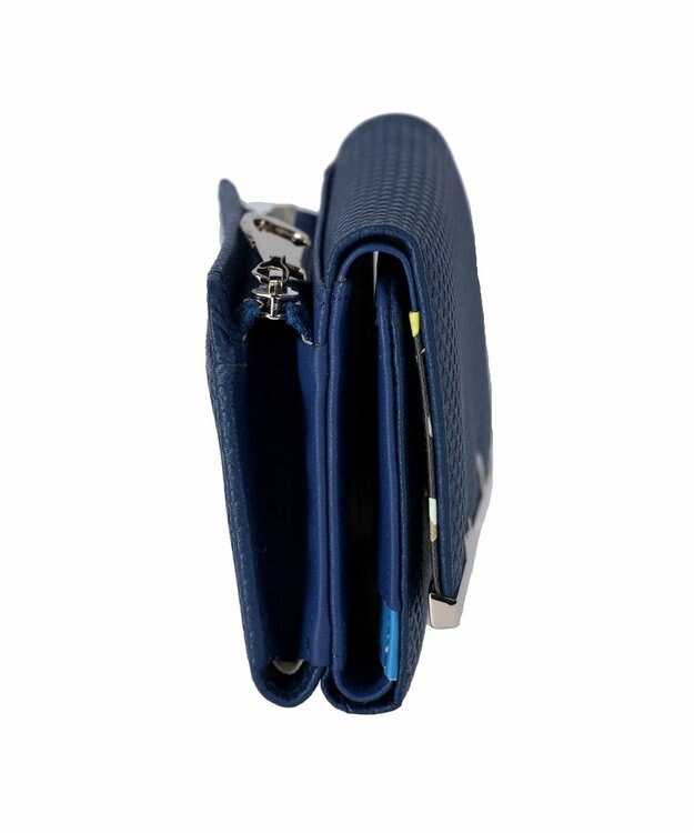 tsumori chisato CARRY クロスエンボス 3つ折りミニ財布 ネイビー